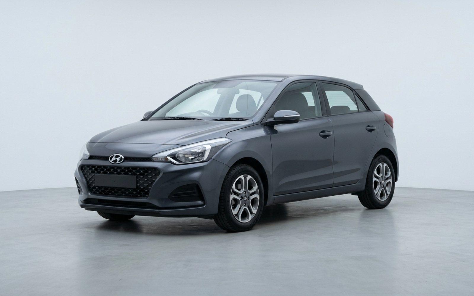 2021 Hyundai i20, dark grey, front three-quarter view