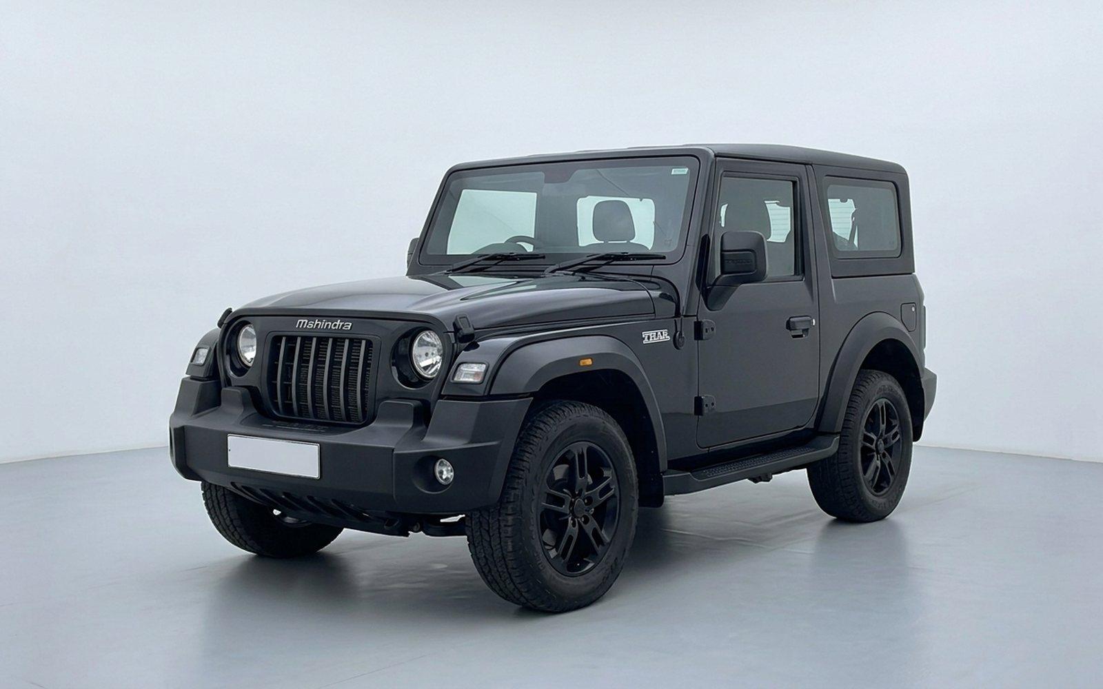 2023 Mahindra Thar, black, front three-quarter view