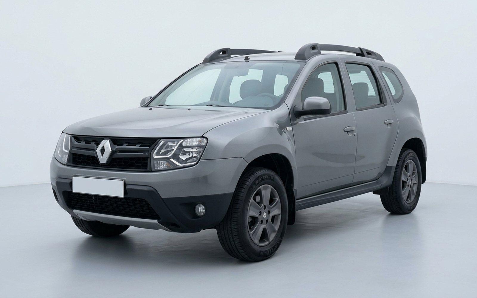 2016 Renault Duster, grey, front three-quarter view