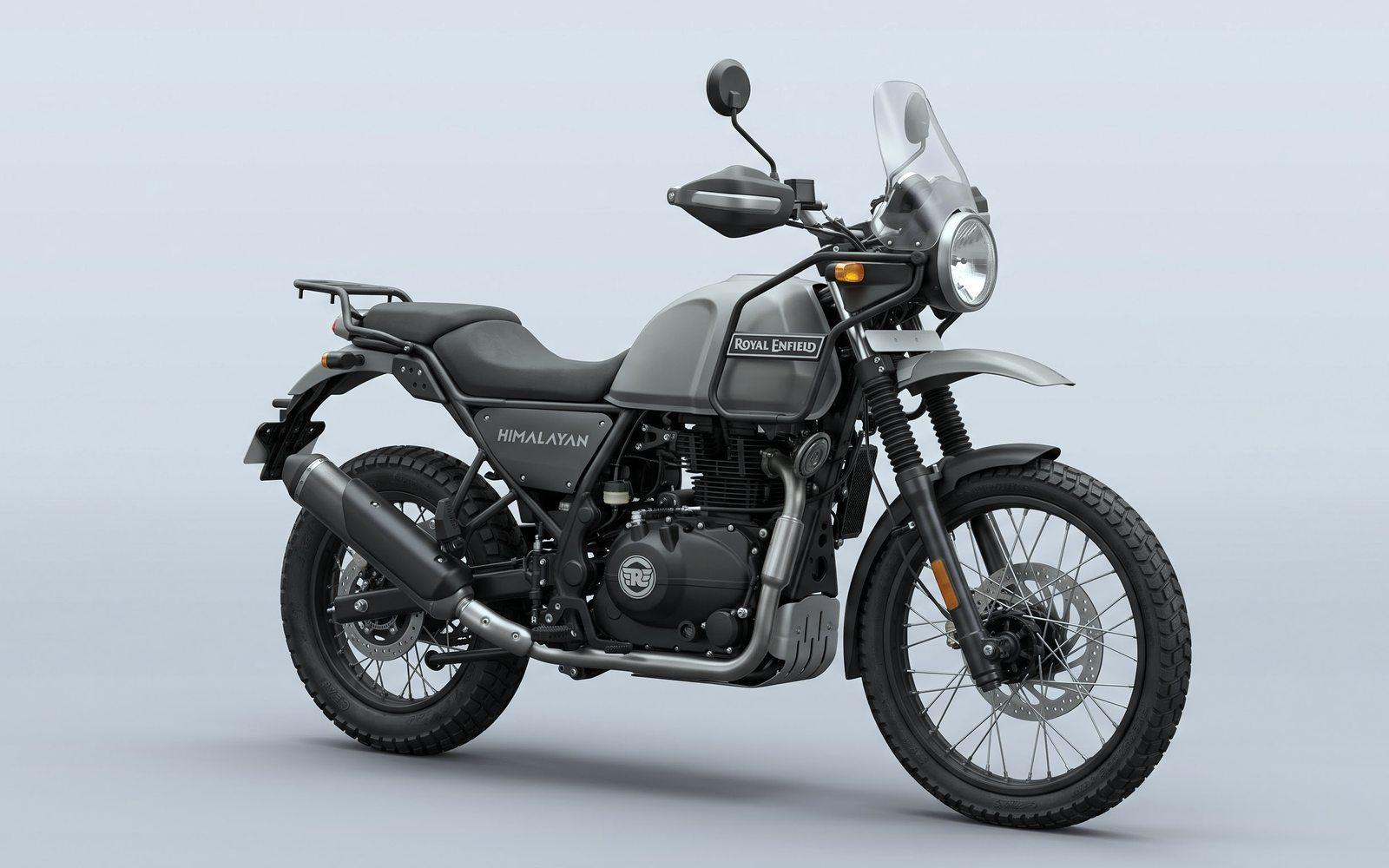 2020 Royal Enfield Himalayan 411, grey, front three-quarter view