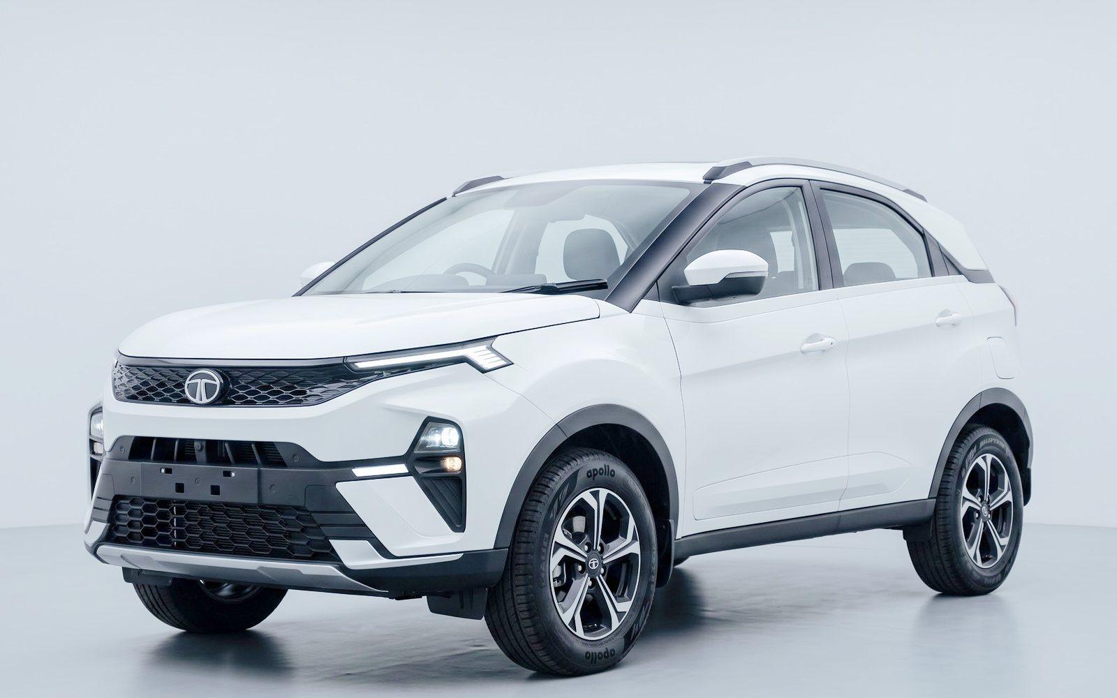 2025 Tata Nexon, white, front three-quarter view